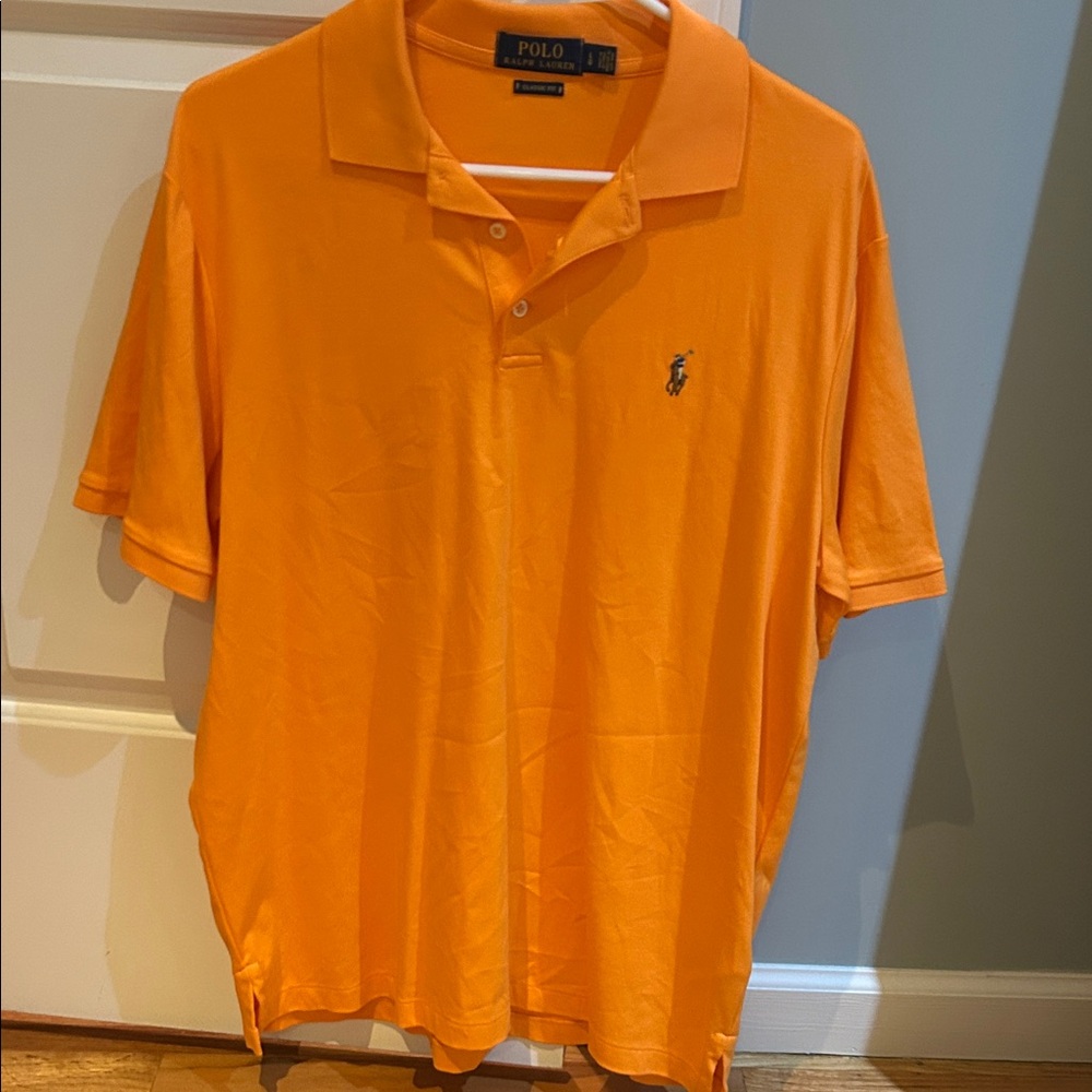 Polo by Ralph Lauren Men's Bright Orange Polo Shirt